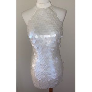 Marciano GUESS Mini Pearlescent Sequin Dress XS